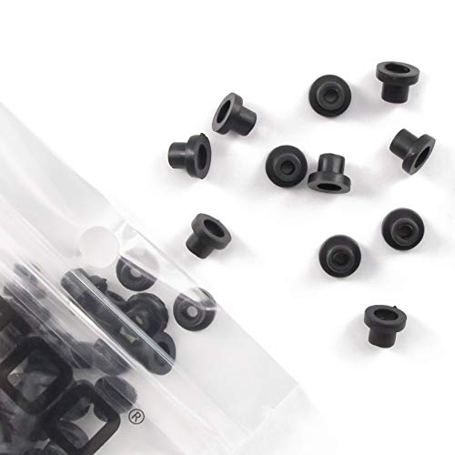 ITATOO 200pcs Soft Tattoo Grommets Rubber Tattoo Nipples for Tattoo Needles N201087 (Black)