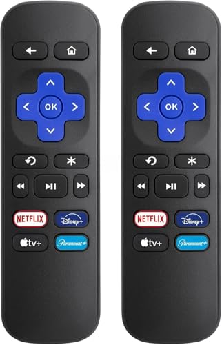 Pack of 2 Suitable for Roku Remote Replacements-Compatible with Roku Box Roku Player Roku Express Roku Premiere Roku 1/2/3/4(NOT for Any TVs or Sticks)