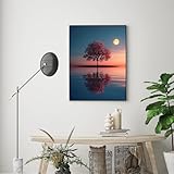 Pintar por Numeros Adultos árbol, Pintar por Numeros Luna, DIY...