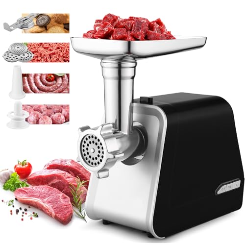 COOCHEER Profi Fleischwolf Elektrisch mit Wurstfüller &...