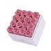 Eterfield Forever Flowers Preserved Roses Real Roses That Last Over a Year Rose Box Gifts for Her Mothers Day Valentines Day Christmas (Square White Box, 16 Pink Roses)
