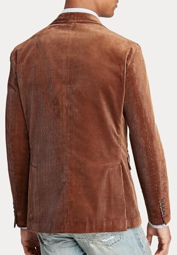 Men's Casual Corduroy Jacket Vintage Relaxed Fit Single-Breasted Sport Coat Work Wear for Mens Blazer4