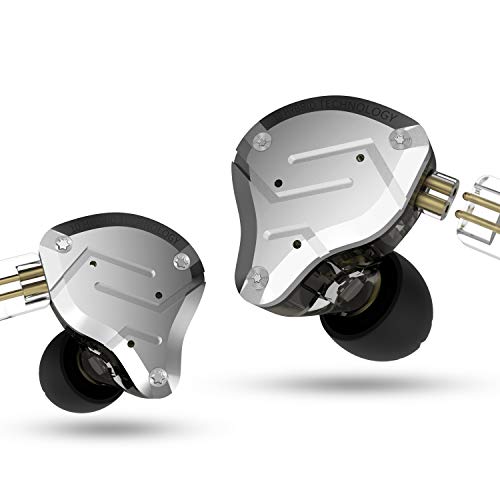 🔥 Crazy Deals KZ ZS10 Pro Metal Headset 4BA+1DD Hybrid 10 Drivers HiFi Bass Earbuds in Ear Monitor Headphones Sport Noise Cancelling Earphones(with mic,Black)