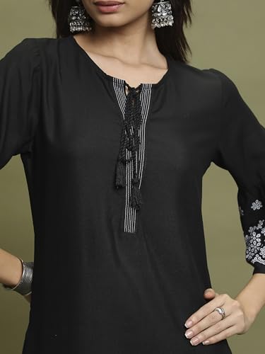 Image of Vishudh Women's Kurta | Regular Fit | Trendy Ethnic Top for Everyday Comfort