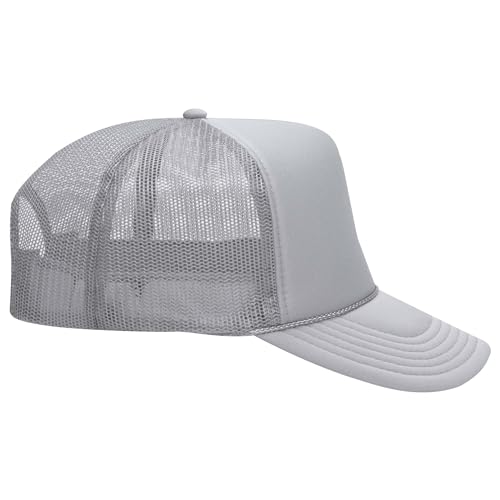 Image of OTTO Polyester Foam Front 5 Panel High Crown Mesh Back Trucker Hats in 97, Bulk, Wholesale