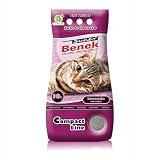 Super Benek Compact Feinkörnige Bentonit-Katzenstreu Lavendel, 10 L, 8 kg ...