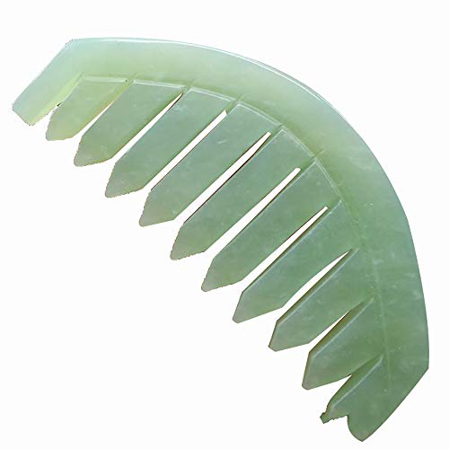 DAWEIF Traditional Chinese Nature Jade Comb Massage Spa Acupuncture Tool Gua Sha Board Comb