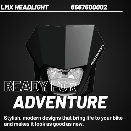 Polisport 8657600002 - LMX-Scheinwerfer aus Polypropylen mit Halogenlampe, kompatibel mit allen Motocross-/Enduro-Modellen in Farbe schwarz