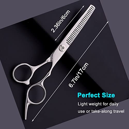 Image of Avenoir Hair Thinning Shears 6.7 Inch | Fine Adjustable Tension Screw, Includes Wipe Cloth, Stainless Steel, Durable and Sharp