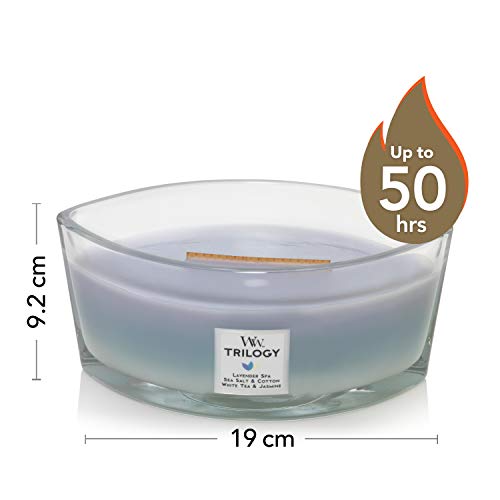 WoodWick Ellipse Trilogy Scented Candle | Calming Retreat | with Crackling Wick | Burn Time: Up to 50 Hours