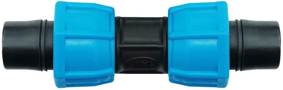 Watts ASC1 ANKA Series High Pressure Poly-Pipe Straight Coupling, 1" x 1" Black Insert Fitting w/ Blue Tapered Nut Seals, High Grade Glass Fiber Reinforced Nylon, Agriculture & Irrigation