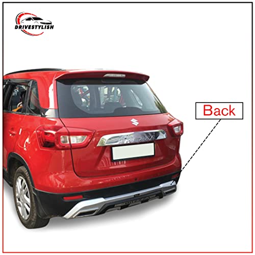 Image of Acrylonitrile Butadiene Styrene (ABS) Front & Rear Bumper Protector Guard for Maruti Suzuki Brezza 2020