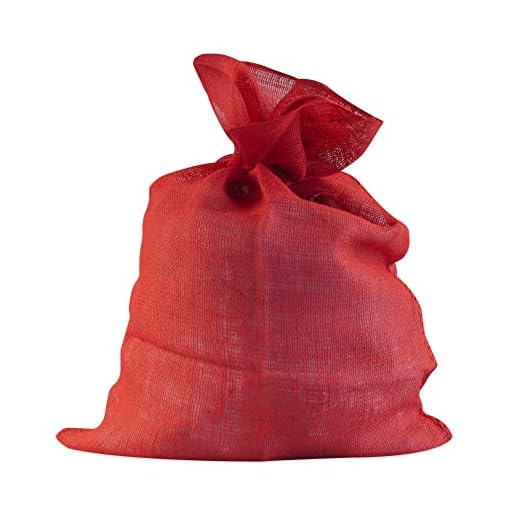 Windhager Eko, jute, tyg, potatispåse, dekorativ påse, multifunktionell jutesäck, vinterskydd för krukor och korgväxter, röd, 70 x 100 cm, 06070