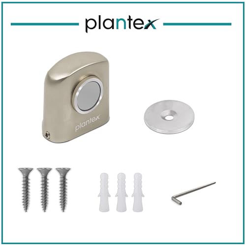 Image of Plantex Door Magnet Stopper /Stops for Main Door /Magnetic Door Stopper /Door Stopper for Main Door - Pack of 3 (APS-193, Satin Matt)