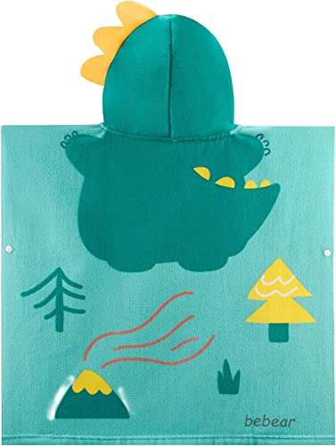 Bebamour Hooded Baby Towel,Baby Bath Towels Baby Super Soft Baby Hooded Towel Kids Hooded Beach Towel For Boys Girls, Machine Washable, 25"X 23",0-6 Years Old (Green) #TOP2