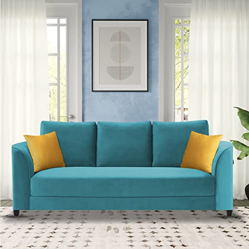 Image of Francis 3 Seater Sofa Set for Living Room (Turquise Fabric)