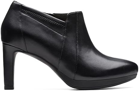 Clarks Women's Ambyr Hope Ankle Boot, Black Leather, 8.5 | Image 1