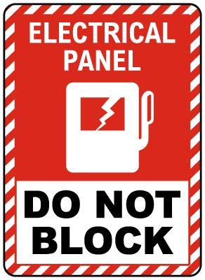 Electrical Panel. Do not Block.Sign Board Water Proof Signature Board (Foam Board)