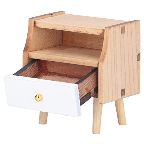 HAOX Mesita de Noche para casa de muñecas, mesita de Noche para casa de muñecas, Modelo de Muebles simulados en Miniatura para el hogar Cover