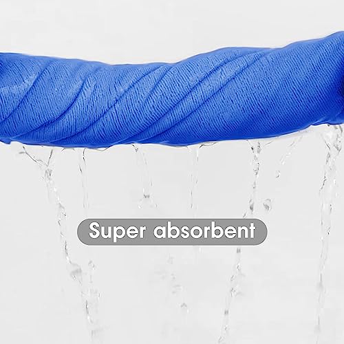 Image of JML Microfiber Bath Towels, Bath Towels Set 6 Pack (30 inch x 60 inch) - Extra Soft and Absorbent, Quick Drying, Multipurpose Use as Bath Fitness Towel, Sports Towels, Yoga Towel, Dark Blue
