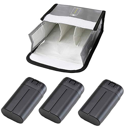 Preisvergleich Produktbild Baslinze Batterie Sicherer Beutel, Feuerfeste Explosionsschutz Lipo Battery Guard Tasche Sack, Gebühren Schutz Tasche, Modell Lithium Batterie Tasche, Silber Kompatibel mit DJI Mavic Mini-Akku