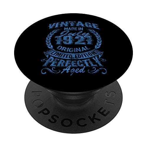 Hecho en julio de 1921 regalo de cumpleaños para 101 años PopSockets PopGrip Intercambiable