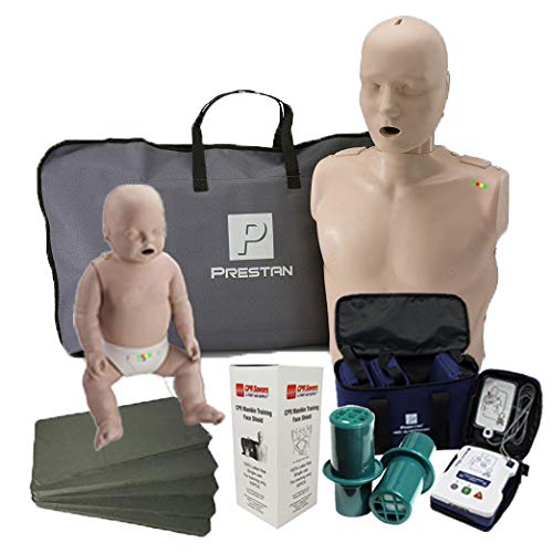 Prestan Adult & Infant Manikins w/Feedback + UltraTrainer + Mats Valves & Face Shields