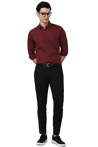 Peter England Men's Everyday Ditsy Print Slim Fit Full Sleeve Casual Shirt | 100% Cotton