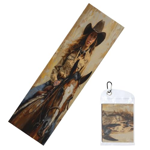 Hayyett Young Female Riding A Horse Western Cowgirl Cooling Towels for Neck and Face 40