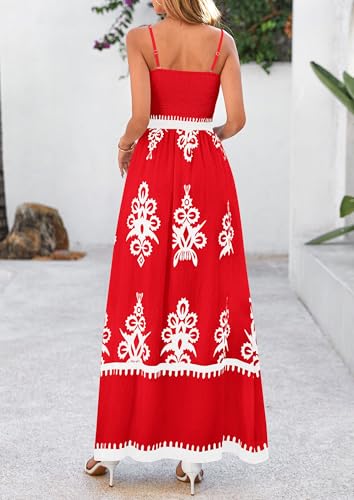 Image of PRETTYGARDEN Women's Summer Boho Maxi Dress Floral Sundresses