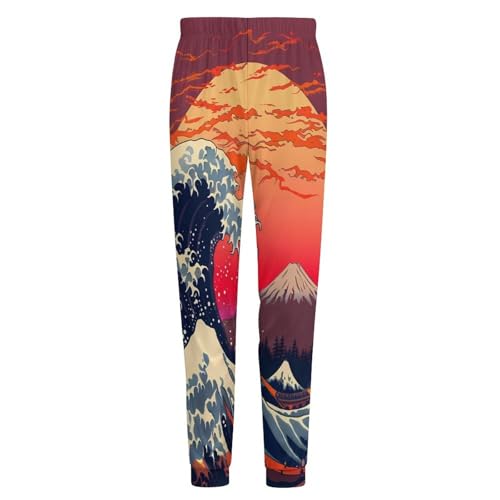 Japanese The Great Wave Pajama Pants Men Pj Bottoms Sleepwear Lounge Pant4