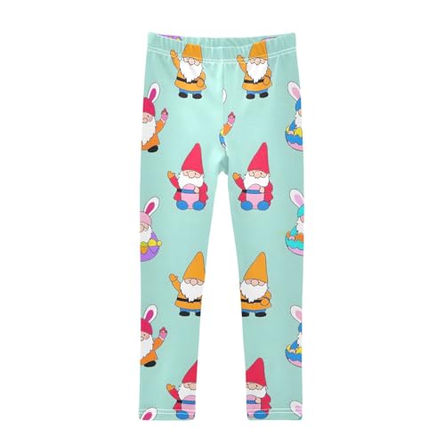 ALAZA Girls' Leggings Children's Yoga Pants Skinny Printed Dance Gnome Cartoon Cute Comfortable 4T