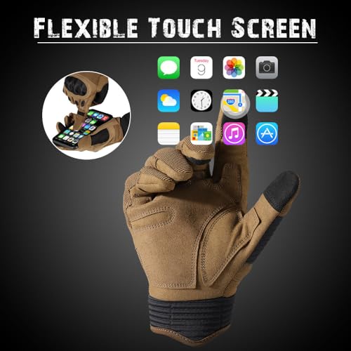 Image of WTACTFUL Tactical Gloves Men Women, Touchscreen Reinforced Palm