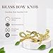 Perilla Home Set of 8 Brass Bow Knobs for Cabinet & Drawers Decorative Bow Knobs for Home Kitchen Cabinet Hardware Cupboard Metal Door Dresser Wardrobe and Drawer Pulls