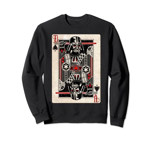 Sweat Star Wars Dark Vador Roi de Pique pull imprimé graphique noir geek