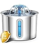 🐱👍【𝐕𝐢𝐞𝐫𝐬𝐜𝐡𝐢𝐜𝐡𝐭𝐢𝐠𝐞𝐬 Umwälzfiltrationssystem】 Unser Katzen Wasserspender ist mit ein vierschichtiges Filtrationssystem ausgestattet, das aus Aktivkohle und Filtrationsschwamm besteht, kann effektiv Gerüche und Verunreinigungen filtern; Der Wasserzirkulationsprozess erhöht den Sauerstoff im Wasser und hält das Wasser frisch, liefert reines Trinkwasser für Ihr Haustier. Selbst wenn Sie eine Woche lang ausgehen, kann Ihre Katze jeden Tag gesundes und schadstofffreies Wasser trinken.