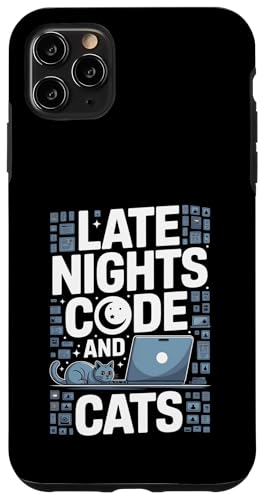 Late Nights Code And Cats �v���O���}�[ �L�D�� �X�}�z�P�[�X iPhone 11 Pro Max �p