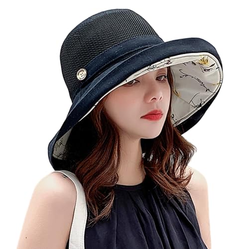 Sombrero ancho para sol mujer beige 56-58cm