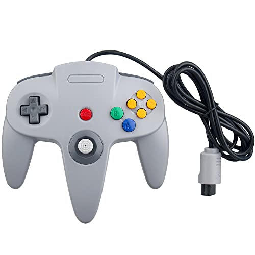 OSTENT Wired Controller Gamepad Joystick Joypad Kompatibel für Nintendo 64 N64 Konsole Videospiel Farbe Grau