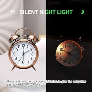 Loudalarmclockforheavysleepersadultsmetal4inchestwinbellbatteryoperatedalarmclocksforbedroomsdecorationsilentnontickingredbrown Urban Country Home Decor Loud alarm clock for heavy sleepers adults metal 4 inches twin bell battery operated alarm clocks for bedrooms decoration silent non ticking red brown urban country home decor
