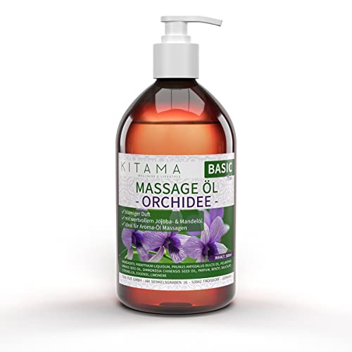 Kitama Huile de Massage aromatique Orchid&eacute;e 500ml pour massage tha&iuml;