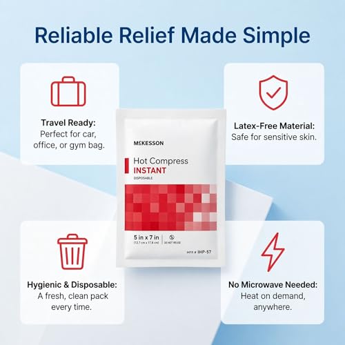 Image of McKesson Instant Hot Packs, Instant Hot Compress, 5 x 7 in | Instant Hot Pack,Sodium Acetate / Water,Disposable,5 X 7 Inch