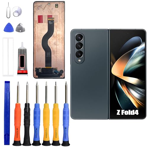 ERYNK LCD Display [with Fingerprint Function] Compatible with Samsung Galaxy Z Fold 4 5G [7.6 inch] Screen Touch Digitizer Assembly LCD Display with Repair kit