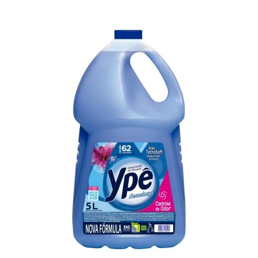 Ypê - Amaciante de Roupas Tradicional Aconchego Bombona 5 Litros, Azul