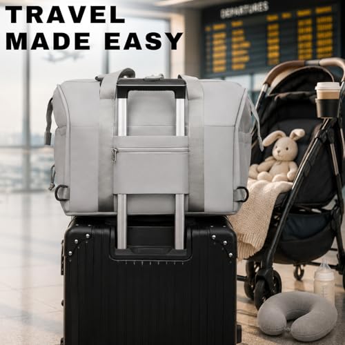 Image of Winnies Baby Bag for Mother Travel /Diaper Bag for New Born Baby with Light Weight and Portable Design | Tote Hospital Bag for Mom Sling Backpack Lugguage Maternity Handbags (Grey)