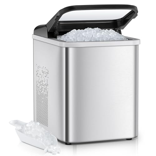 Nugget Ice Maker Countertop, 55lbs/24H Chewable Pellet Ice Machine with Self-Cleaning, Ready in 6...