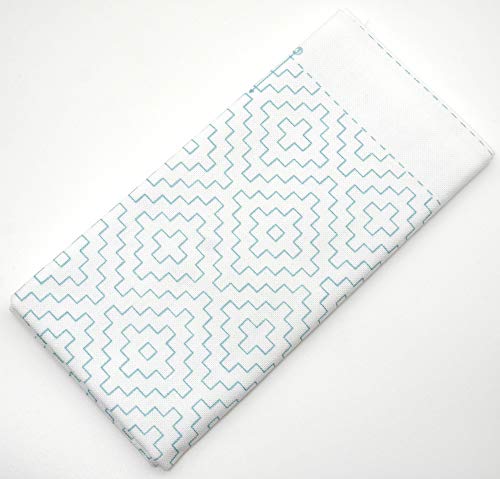 Image of Yokota Daruma Sashiko Cloth Sashiko Fabric - Pre-Printed Sashiko Sampler - White with English Instruction Inside (White KAKINOHA)