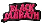  hotrodspirit - Aufnäher Black Sabath, Rosa und Schwarz, 11 x 5 cm, Rock-Gruppe