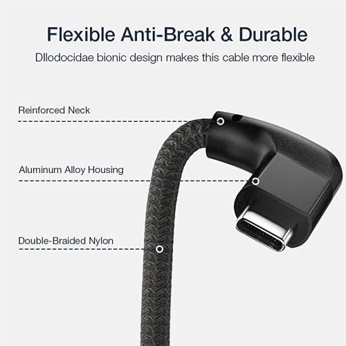 UseBean Right Angle USB C Extension Cable 6FT, 90 Degree USB-C 3.1 Gen 2 10Gbps Male to Female Type C 4K Video Extender Cord,for iPhone 15 MacBook Pro/Air,iPad Pro, Switch,Galaxy S24 S23 S22 by UseBean - Image 4