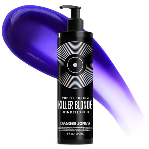 Danger Jones Killer Blonde Purple Toning Conditioner – Conditions While Neutralizing Brass, Smooths & Softens Hair – Hydrating Purple Conditioner for Blonde, Bleached & Grey Hair - 8oz